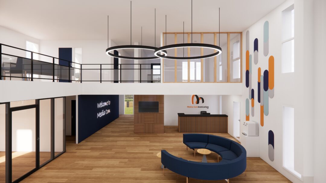Conception 3D – Hall Accueil Bureaux