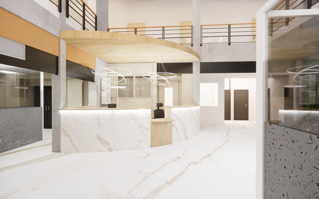 Conception 3D – Hall d’accueil Mairie