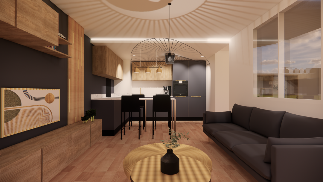 Conception 3D – Salon et Cuisine