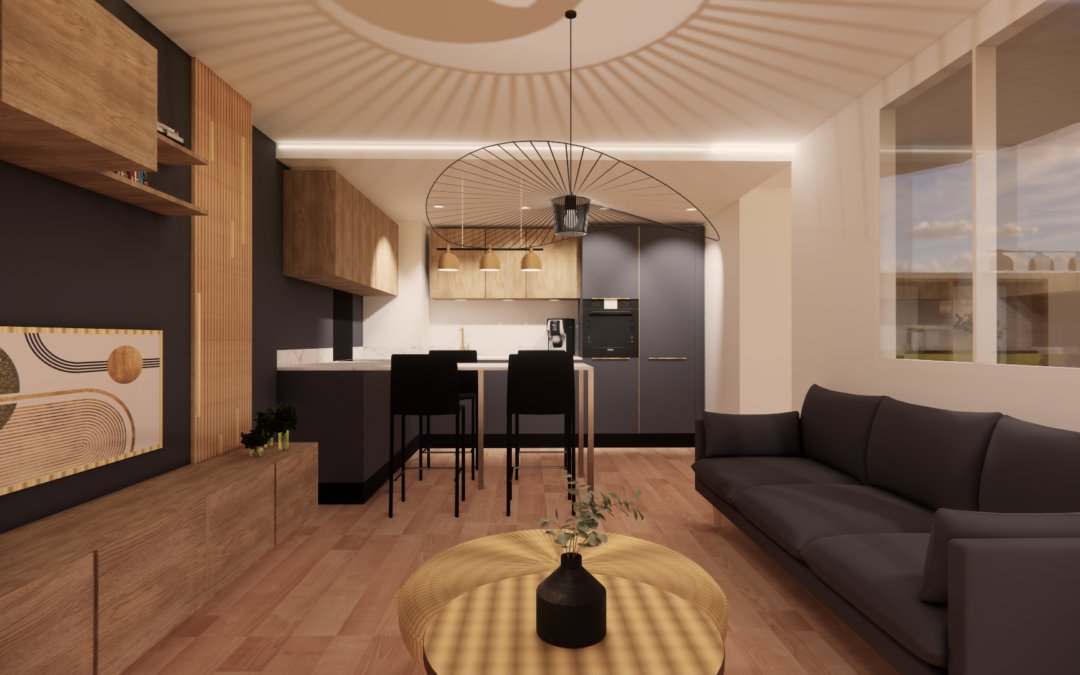 Conception 3D – Salon et Cuisine