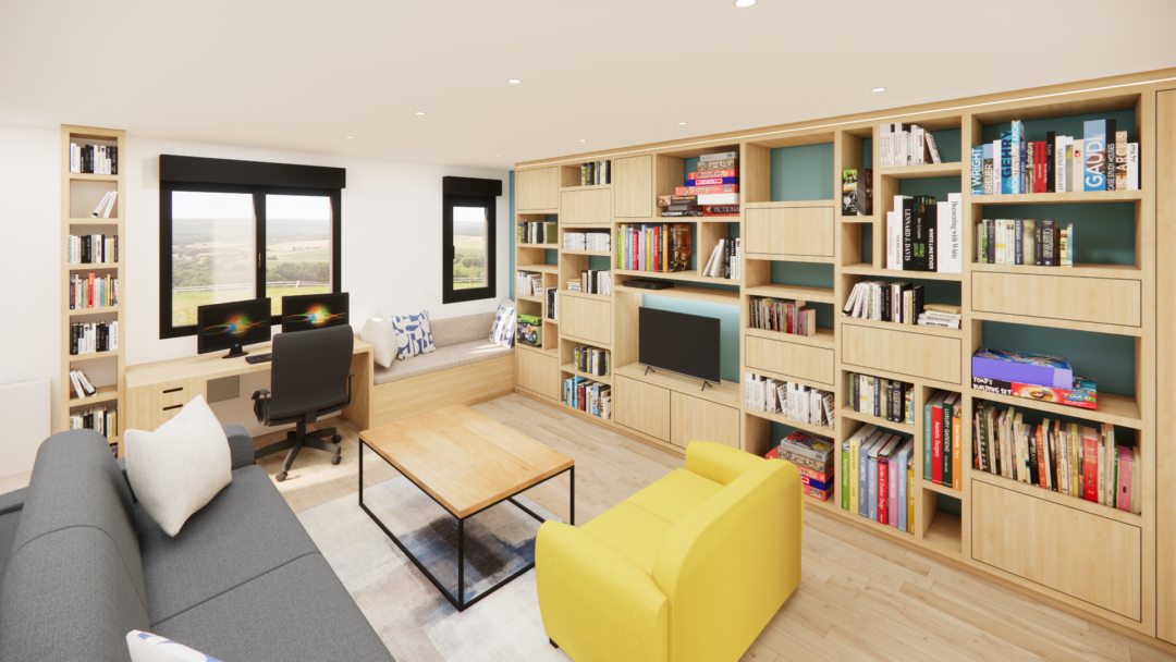 Conception 3D – Bibliothèque sur-mesure