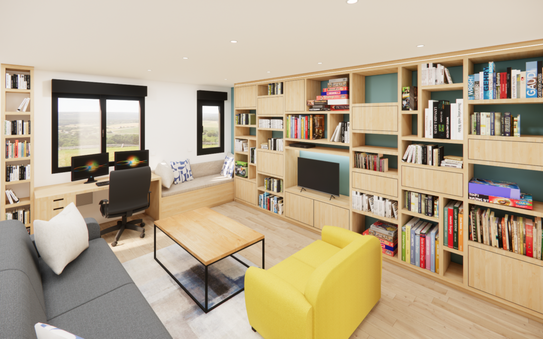 Conception 3D – Bibliothèque sur-mesure